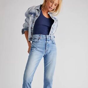 Free people mother jeans high waisted hiker hove new with tags size 27